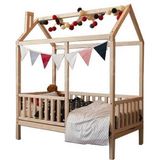 90x190 Çatılı Montessori Yatak Ahşap Karyola