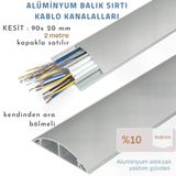 90X20 Alüminyum Balıksırtı Kablo Kanalı