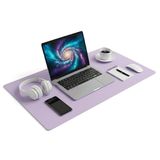 90x40 XL Deri Mouse Pad,Ofis,Masa Matı Sümen,Konforlu Mouse Pad,Çift Yönlü (Lila)
