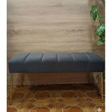 90x40cm Metal Ayaklı Puf Antrasit Gri