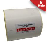 90x70 Termal Etiket | 6 Rulo Barkod Etiketi | Kalite Barkod
