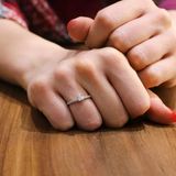 925 Ayar Gümüş 0,40 ct Görünümlü Tektaş Yüzük