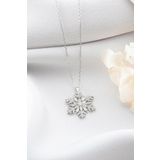 925 Ayar Gümüş Baget Taşlı Kartanesi Kolye (SILVER)