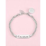 925 Ayar Gümüş Erkek Bebek Künyesi, Isimli Bebek Künyesi, Ayetel Kürsi Dualı Gümüş Bebek Künyesi