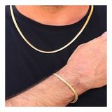 925 Ayar Gümüş Gold Kaplama Yılan Derisi Model Ezme Zincir Kolye ve Bileklik kombini 201024152