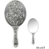 925 Ayar Gümüş Gül Desenli El Aynası KR2550018