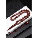 925 Ayar Gümüş İşlemeli Kuka Ağacı Tesbih 10 X 13 Mm Arpa Kesim - T-1873