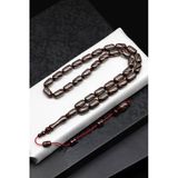 925 Ayar Gümüş İşlemeli Kuka Ağacı Tesbih 8 X 13 Mm Kapsül Kesim - T-1874