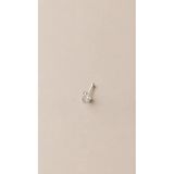 925 Ayar Gümüş Kare Zirkon Taşlı Mini Tragus Helix Piercing