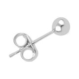 925 Ayar Gümüş Minimal Erkek 3 mm Tek Top Küpe