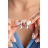 925 Ayar Gümüş Rodyum Kaplama 10 mm Sallantılı İnci Küpe