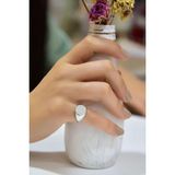925 Ayar Gümüş Rodyum Kaplama Ayarlanabilir Şovalye Yüzük