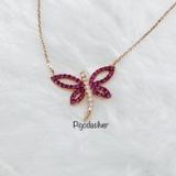 925 Ayar Gümüş Ruby Yusufcuk Kolye