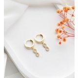 925 Ayar Gümüş Sallantılı Gold Sonsuzluk Küpe