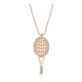 925 Ayar Gümüş Tenis Raketi Kadın Gümüş Kolye