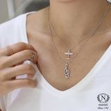925 Ayar Gümüş Uçak Kolye, Beyaz