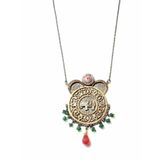 925 Ayar Gümüş ve Bronz Karışımı Fil Desenli Otantik Kolye