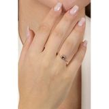 925 Ayar Gümüş Yüzük Rose Safir Taşlı Kirpikli Göz Modeli Ayarlamalı Yüzük Sgtl13129lacıvert