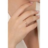 925 Ayar Gümüş Yüzük Rose Zirkon Taşlı Sonsuzluk Modeli Ayarlamalı Yüzük Sgtl13131rose