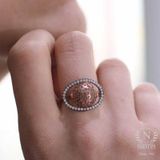 925 Ayar Rose Gümüş Taşlı Rodajlı Yüzük
