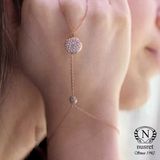 925 Ayar Rose Gümüş Yarım Yuvarlak Taşlı Şahmeran