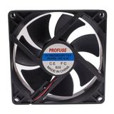 92X92X25MM 24V 0.10A Fan 2 Kablolu - Siyah