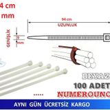 94cm X 9mm PLASTİK CIRT KELEPÇE (Kablo Bağı) ŞEFFAF-BEYAZ