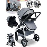 950 Tayla 6 In 1 Mama Tablalı Çift Yönlü Travel Sistem Bebek Arabası - Gri
