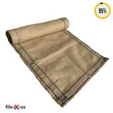 %95'Lik Gölgelik-Rüzgar Filesi-Koyu Bej |Güçlendirilmiş Kenar