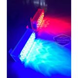 96 LED 3 Modlu Panjur Içi Çakar LED Panjur Arası Çakar Kırmızı Mavi 48X2 LED Lamba Flaşlı Polis Işığı 12V