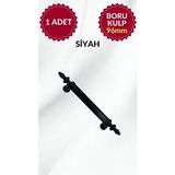 96 mm Siyah Plastik Mobilya Dolap Çekmece Boru Kulp – Şık ve Dayanıklı Tasarım