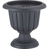 9,8 Litre Antrasit Nergis Saksı Ayaklı Mat Plastik Nergiz Kapıönü Balkon Bahçe Saksısı No1 Ø35x36cm