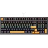 98 Mekanik Klavye Kablolu - Hot-Swap Destekli Rgb Aydınlatmalı 98 Tuş Kompakt Gaming Klavye-Oyuncu Klavyesi - Siyah - Turuncu