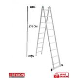 9'''9 Basamaklı Tek Kırma Alüminyum Katlanabilir Merdiven