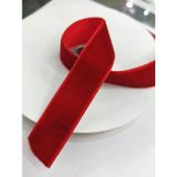 %99 Naylon Kadife Kurdele(Red) | Çok Renkli Kullanım: Kendin Yap Hediye Paketleme Dikiş Dekorasyon