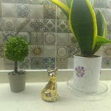 9cm -6cm ebatlarında kırılmaz polyester, kedi figürlü biblo C54225-a