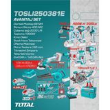 9'Lu Akülü Taşlama Darbeli Matkap Set 4.0 Ah 6.0 Ah Üç Akü Profesyonel Çantalı Ve Aksesuarları