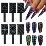 9Lu Set Kedi Gözü Oje İçin Mıknatıs Karışık Efekt Cat Eye Magnet