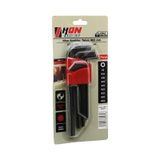 9PCS SİYAH UZUN - DÜZ 180MM ALYAN ALLEN ANAHTAR TAKIMI BRKT-800703 (2818)