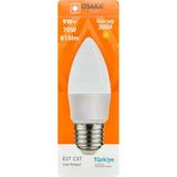 9W LED Mum Ampul, 70W Eşdeğer, Sarı Işık 3000K, E27 Duy - Altın