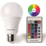9W Rgb LED Ampul Renk Değiştiren Dimmerli Uzaktan Kumandalı, Gold SRC0002 - Altın