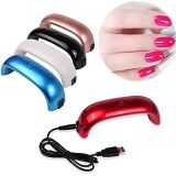 9W UV Led Işık Tırnak Oje Kurutucu USB Gökkuşağı Lamba Fototerapi 02 FUŞYA