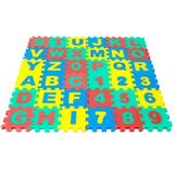 9x9cm Min Parçalı Eva Puzzle Harf Sayı Eğitici Toplam 72 parça Oyun Halısı 36 Puzzle+36 Harf+36 Sayı