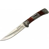 A 3159 A Kamp Çakı 24 cm - Işlemeli Gül Ağacı Saplı, Kemerlikli