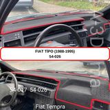 A-3DKORUMA Fiat Tipo (1988-1995) Torpido Koruma Kılıfı 3d Koruyucu Halı Örtü - Kırmızı