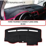 A-3DKORUMA Ford Tourneo Connect (2002-2008) Airbagli Torpido Koruma Kılıfı 3d Koruyucu Halı Örtü - Kırmızı