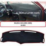 A-3DKORUMA Mazda 323 (1991-1995) Torpido Koruma Kılıfı / 3d Koruyucu Halı / Örtü - Gri