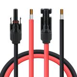 A ABIGAIL Güneş paneli uzatma kablosu 12 ölçü 12 AWG 20 fit siyah + 20 fit kırmızı güneş paneli uzatma kablosu tel güneş enerjisi konnektörleri