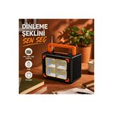 a+ anyplus Solar Güneş Panelli Bluetooth Hoparlör Radyo 4500 mAh Şarjlı LED Kamp Feneri Powerbank USB TF Kart