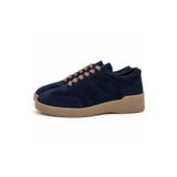 a ayak&kabım official VIRENZA Hakiki Deri Süet Kadın Sneaker, El Yapımı Rahat Kalıp Premium Termo Taban – Lacivert